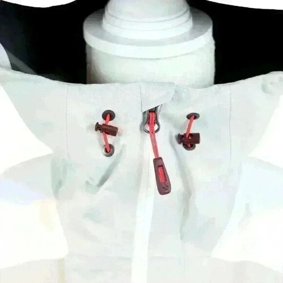 *RARE* REI Co-op White Gray Rainier Rain Jacket Zip Up Size XSmall - Picture 2 of 7